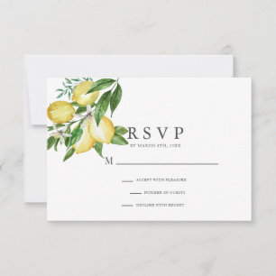 Aquarelle florale Citrus Lemon RSVP