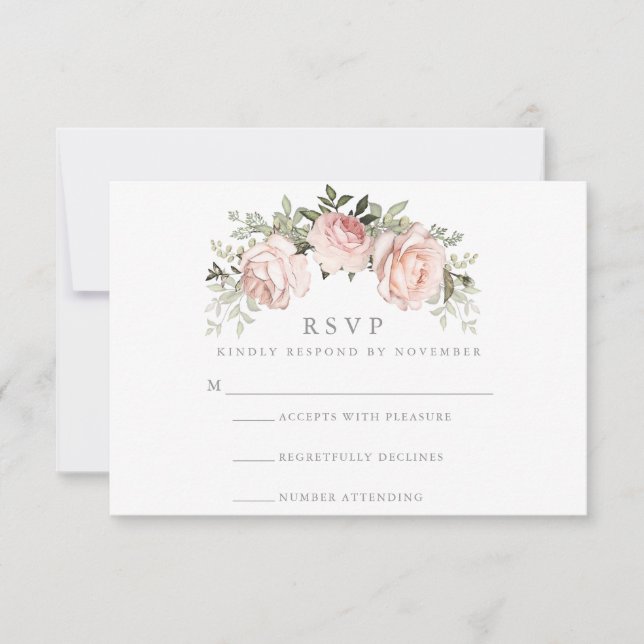 Aquarelle florale de printemps RSVP (Devant)