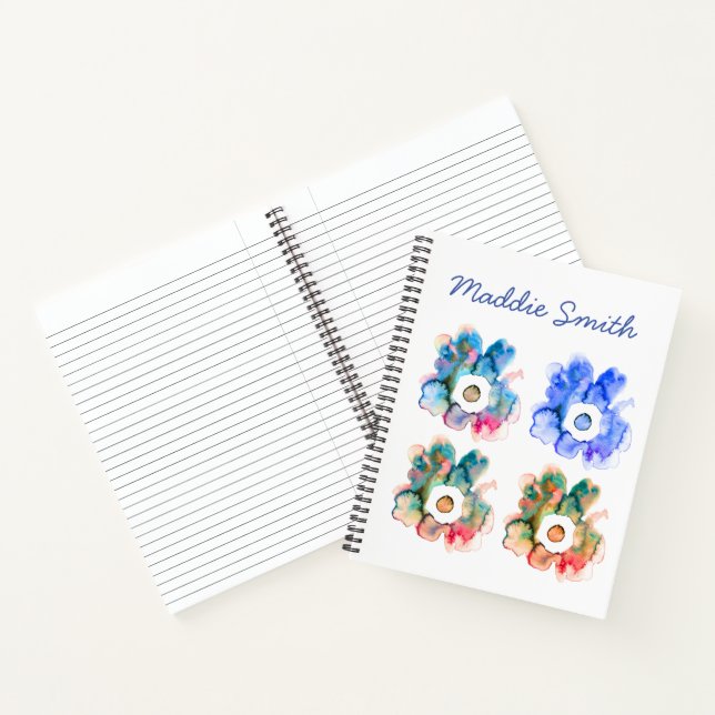 Aquarelle florale dessinée à la main carnet d'art  (Intérieur)
