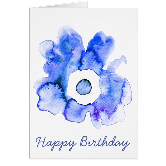 Aquarelle florale dessinée main art abstrait (Devant)