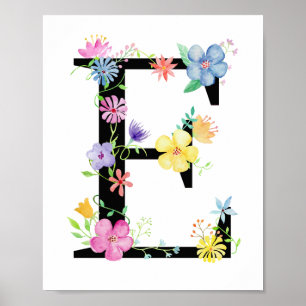Aquarelle Florale E Poster