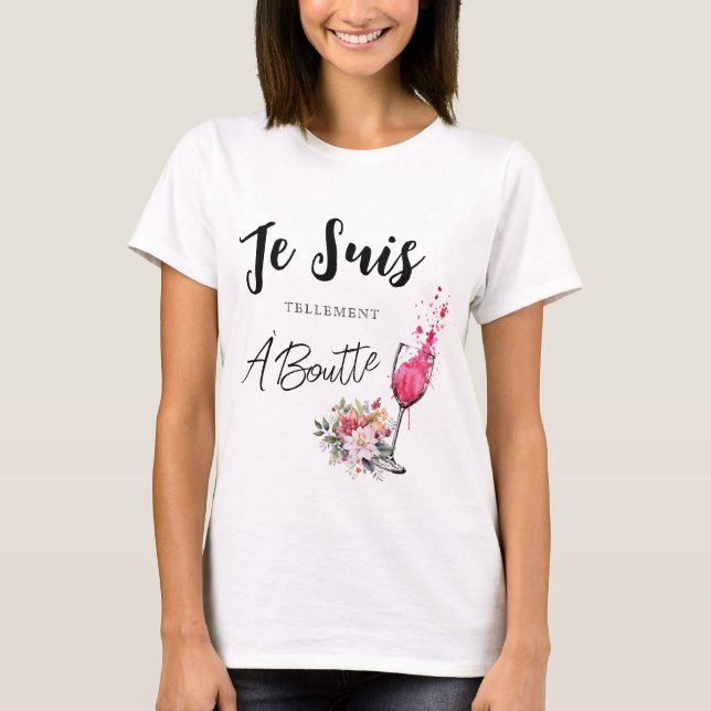 Aquarelle Florale Française À T-shirt Boutte (Devant)