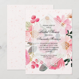 Aquarelle Florale Invitations de douche nuptiale