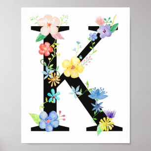 Aquarelle Florale K Poster