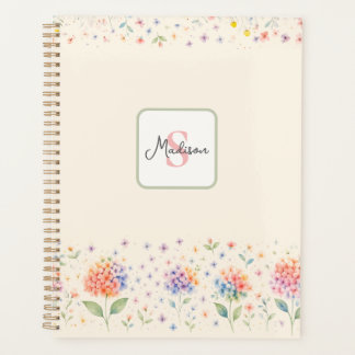 Aquarelle Florale Monogramme — Fleurs pastel