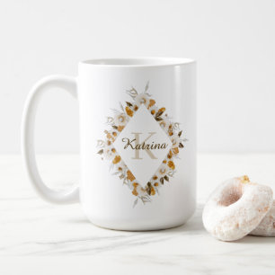 Aquarelle Florale Monogramme Mug