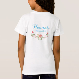 Aquarelle Florale personnalisée Fleur Tshirt fille