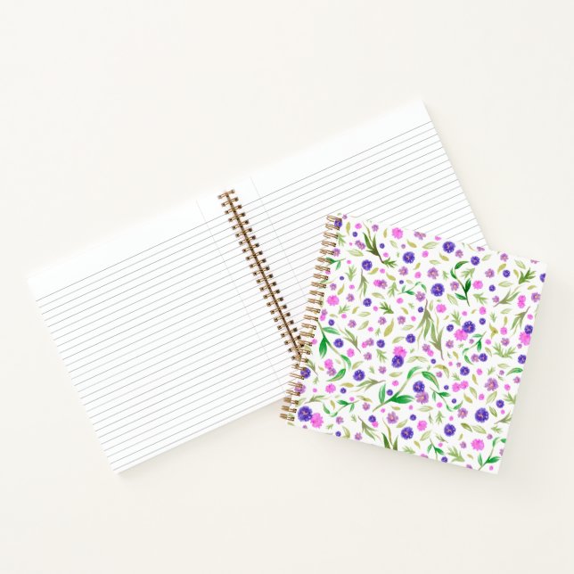 Aquarelle Florale pour maman | Joli Carnet (Intérieur)