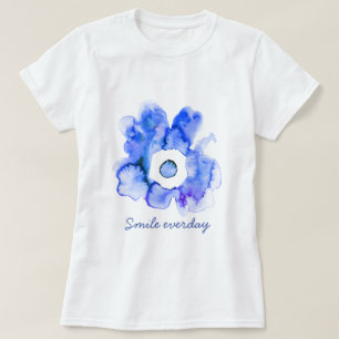 Aquarelle florale sourire art abstrait T-shirt