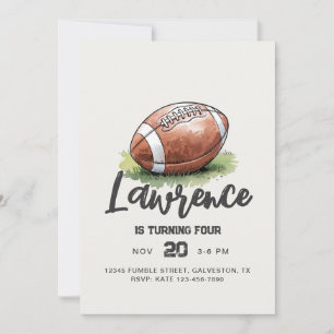 Aquarelle Football Invitation Anniversaire