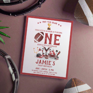 Aquarelle Football Rouge pas cher 1er anniversaire