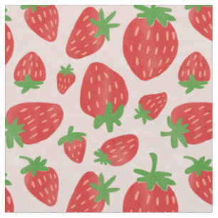 Aquarelle Fraises tissu