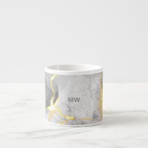 Aquarelle fumée gris et or Espresso Mug