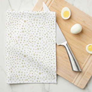 Aquarelle Gold Confetti Points Serviette de cuisin