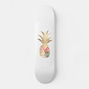 Aquarelle Gold Pineapper Skateboard