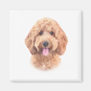 Aquarelle Goldendoodle aimant
