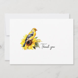 Aquarelle Goldfinch Merci funéraire