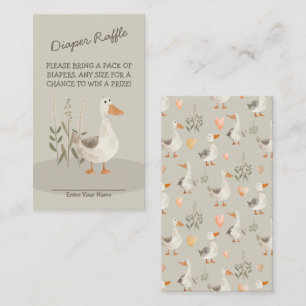 Aquarelle Goose Diaper Raffin - Carte de boîtier