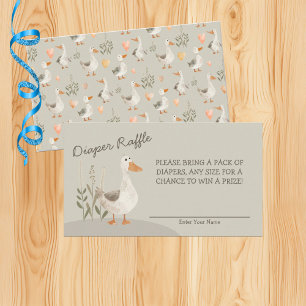 Aquarelle Goose Diaper Raffin - Carte de boîtier