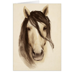 Aquarelle Grange Animaux   Cheval