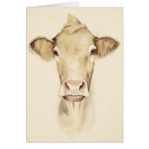 Aquarelle Grange Animaux   Vache
