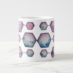 Aquarelle Hexagon Art - Spécialité Jumbo Mug