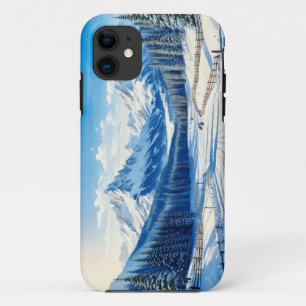aquarelle hiver arrière - plan iPhone / coque ipad