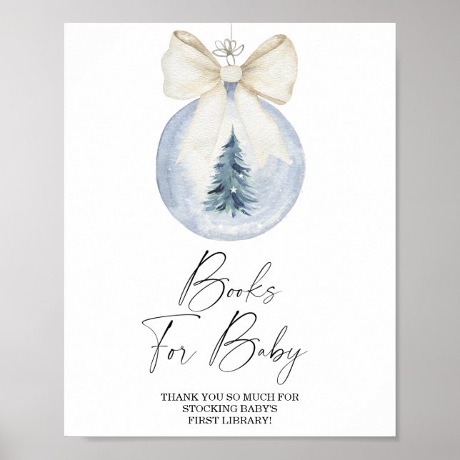 Aquarelle hiver Livres pour bébé poster (Devant)