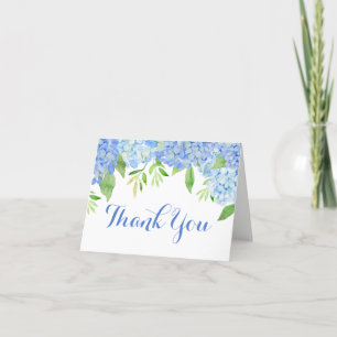 Aquarelle Hydrangea Blue Floral Merci