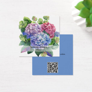 Aquarelle Hydrangea Cartes de visite