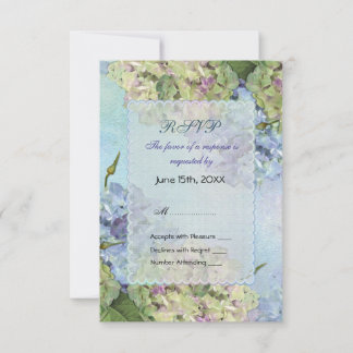 Aquarelle Hydrangea Floral Mariage - RSVP