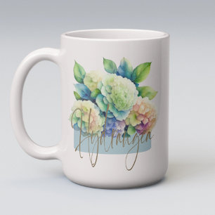 Aquarelle Hydrangea Mug