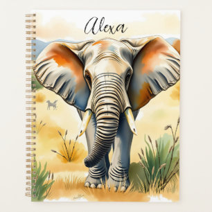 Aquarelle Illustration de maman et bébé éléphant