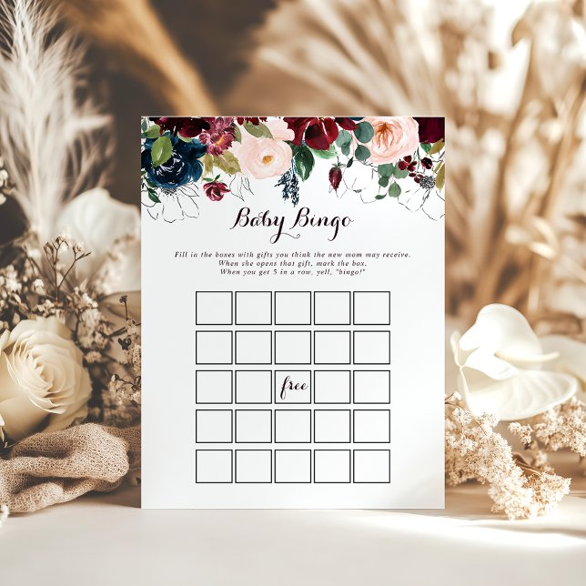 Aquarelle Illustré Baby Bingo jeu de douche (Créateur téléchargé)