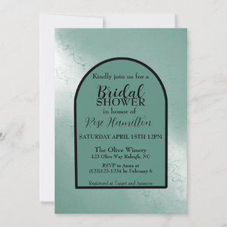 Aquarelle invitation de douche nuptiale