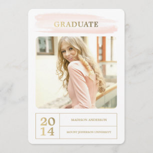 Aquarelle   Invitation de la fête de graduation