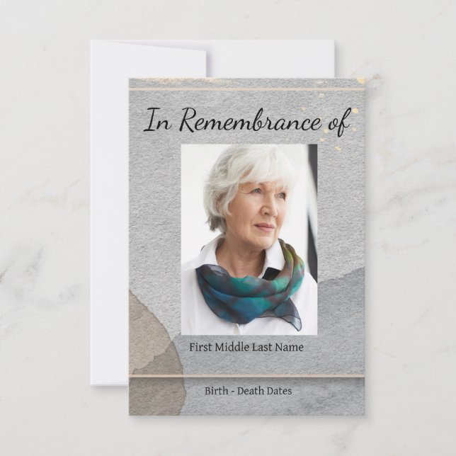 Aquarelle Invitation du service commémoratif Simpl (Devant)