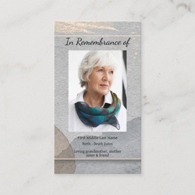 Aquarelle Invitation du service commémoratif Simpl (Devant)