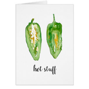 Aquarelle Jalapeño Imprimer la carte de voeux