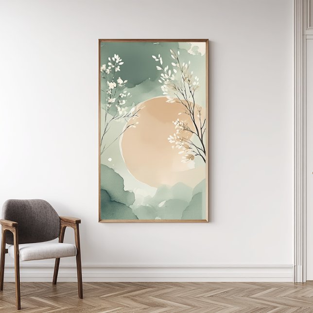 Aquarelle Japandi Art Floral Imprimer | Affiche (Créateur téléchargé)
