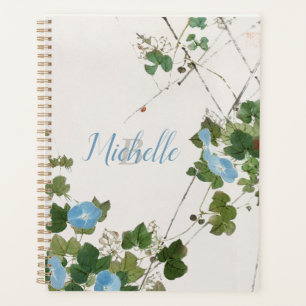 Aquarelle japonaise Fleur Bleue Botanique