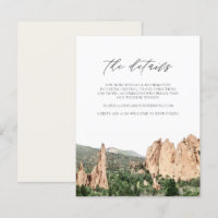 Aquarelle Jardin des Dieux Mariage Détails Carte