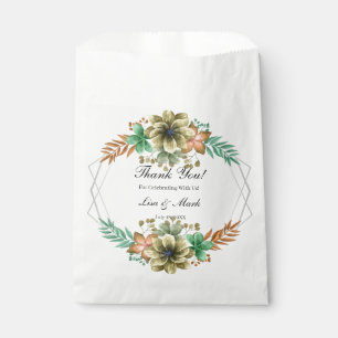 Aquarelle Jaune Et Orange Fleur Faveur Sacs