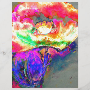 aquarelle jaune rose Abstraite peinture florale