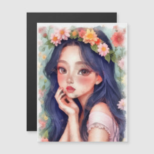 Aquarelle, jeune fille