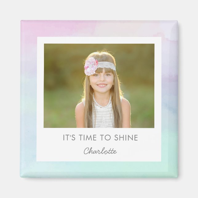 Aquarelle jolie aquarelle personnalisée Magnet de  (Devant)