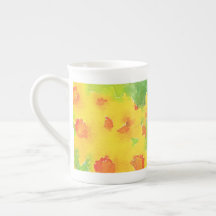 Aquarelle jonquille florale Os Chine Mug