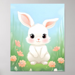 Aquarelle Jote Bunny Nursery Anims Poster