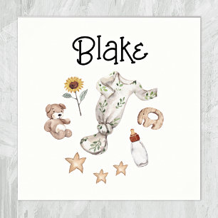 Aquarelle Jouets Vintages Poster de la pépinière b