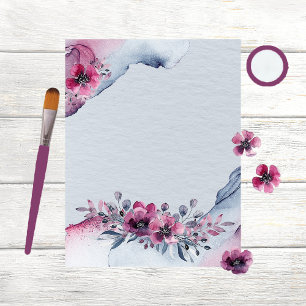 Aquarelle Julia Floral Papier à retouche